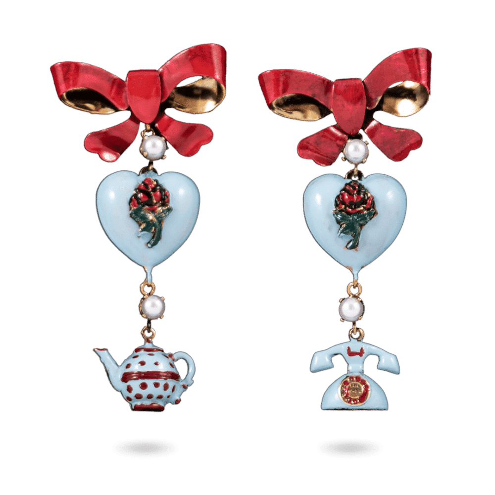 Boucles d'oreilles Tea Time Coeur