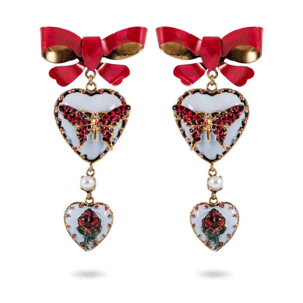 Boucles d'oreilles Coeur de Papillon