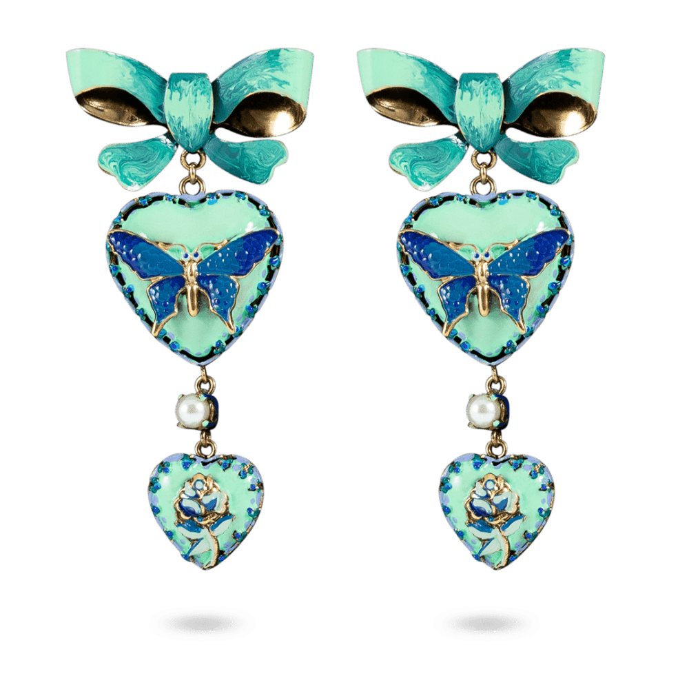 Boucles d'oreilles Coeur de Papillon