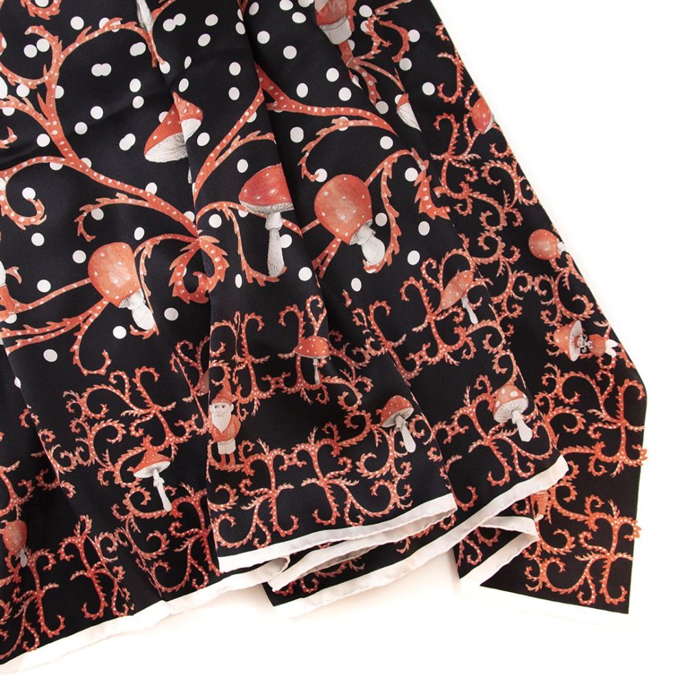 Mushroom Scarf | Silk Satin