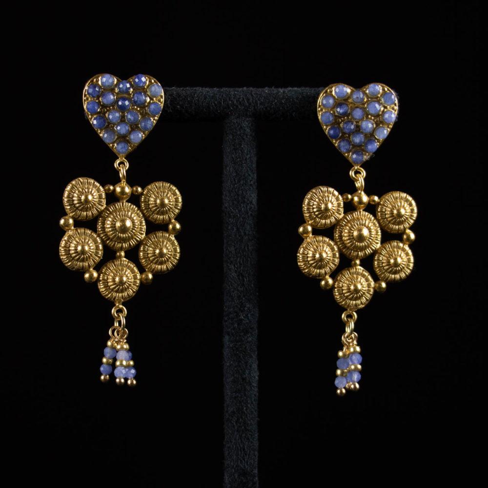 Boucles d'oreilles Lampions Bleu