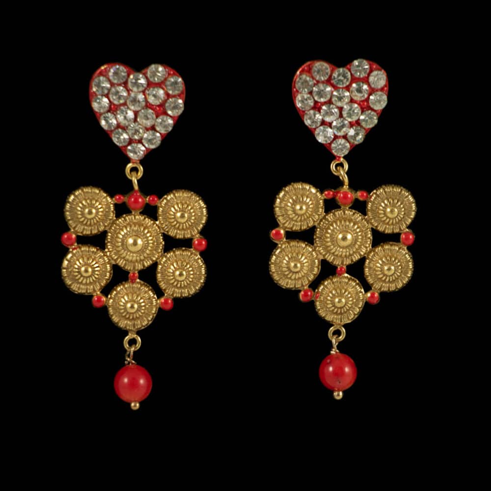 Boucles d'oreilles Lampions Rouge