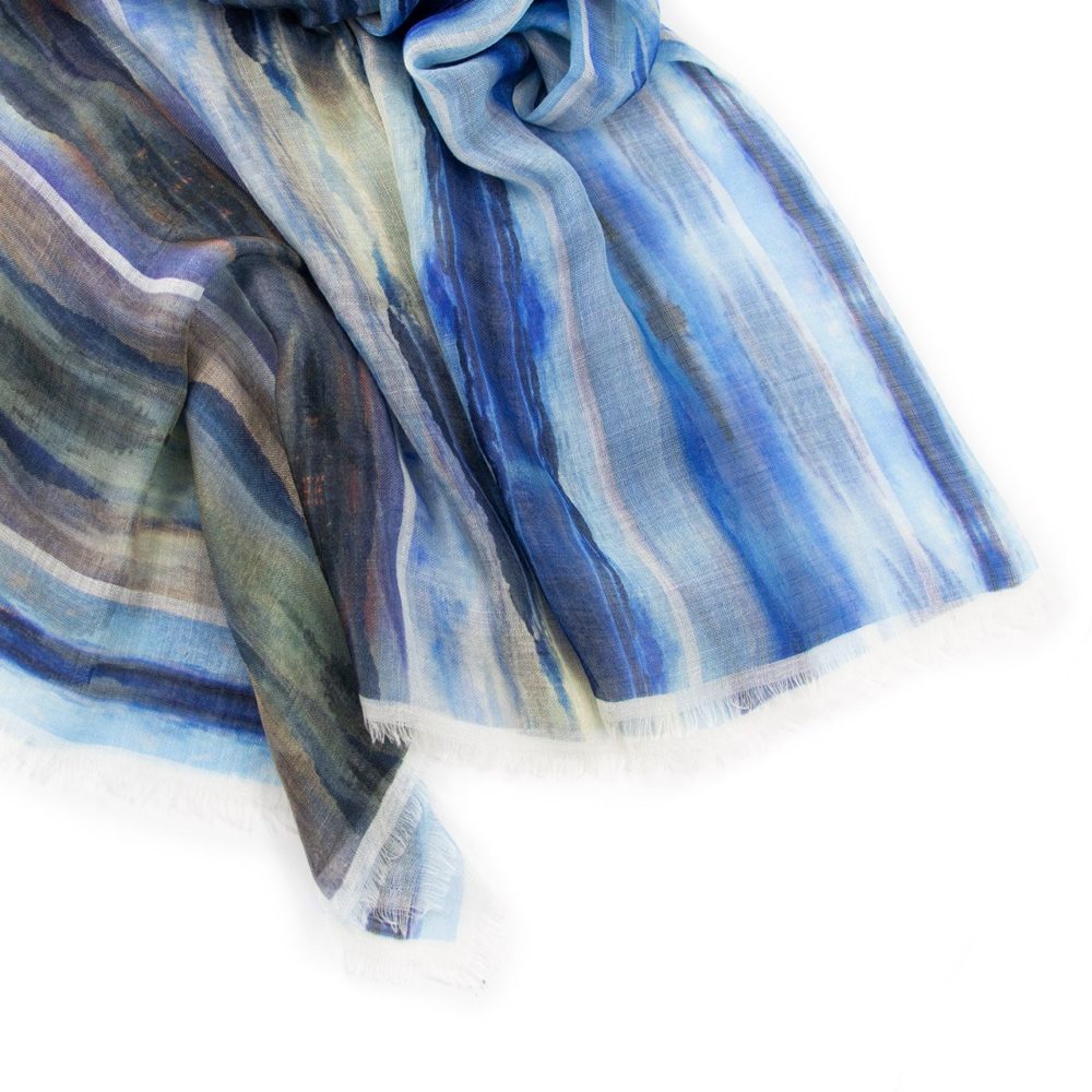 Foulard Lac bleu | Cachemire