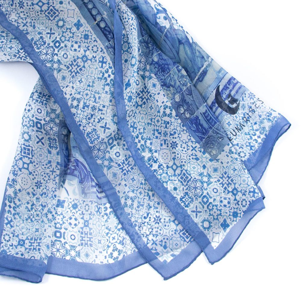 Foulard Lisbonne (Azulejos) | Voile de soie