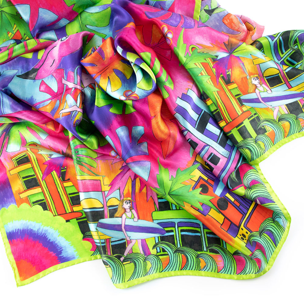 Foulard Miami | Satin de soie