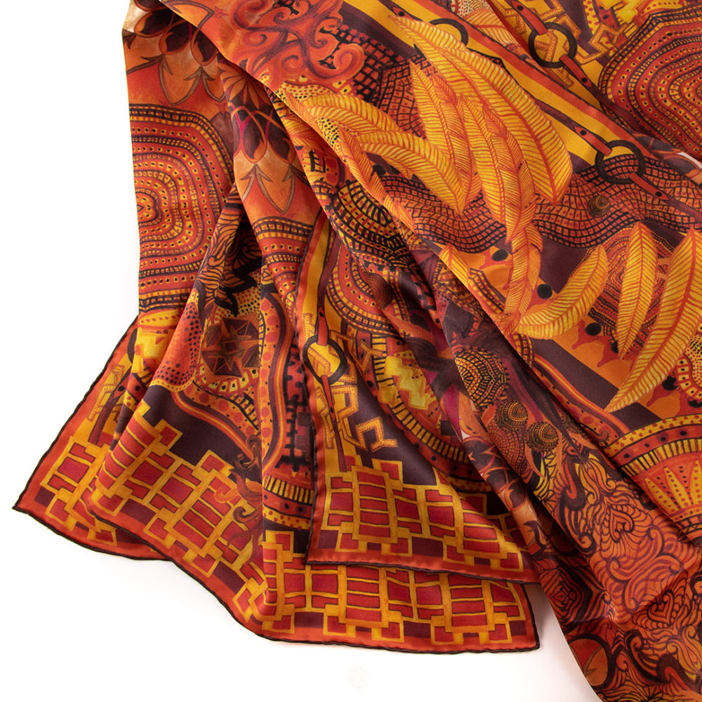 Oriental scarf | Silk satin