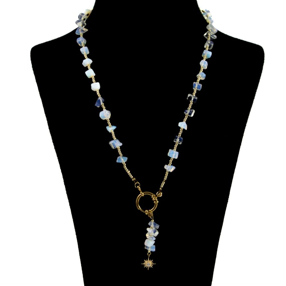 Collier de perles en pierre de lune