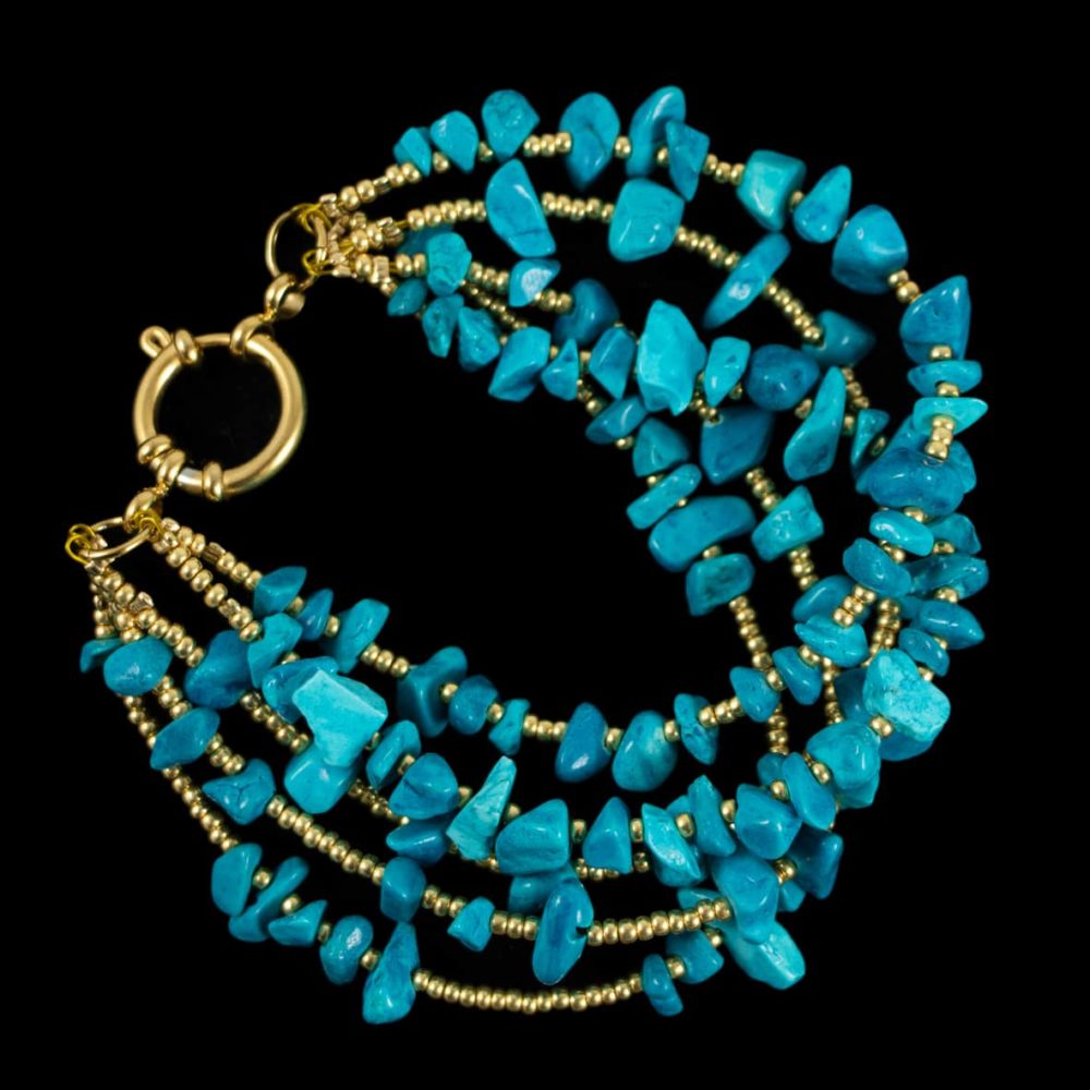 Bracelet de perles en turquoise