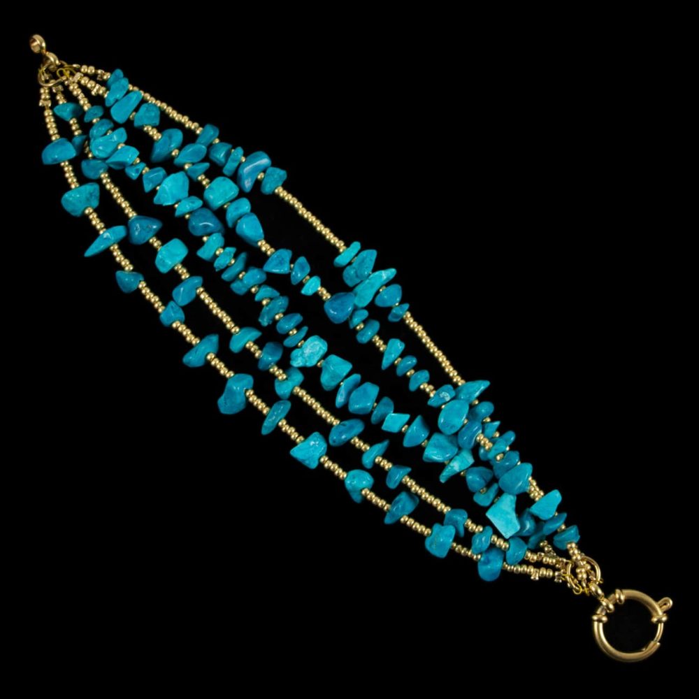 Bracelet de perles en turquoise - Image 2