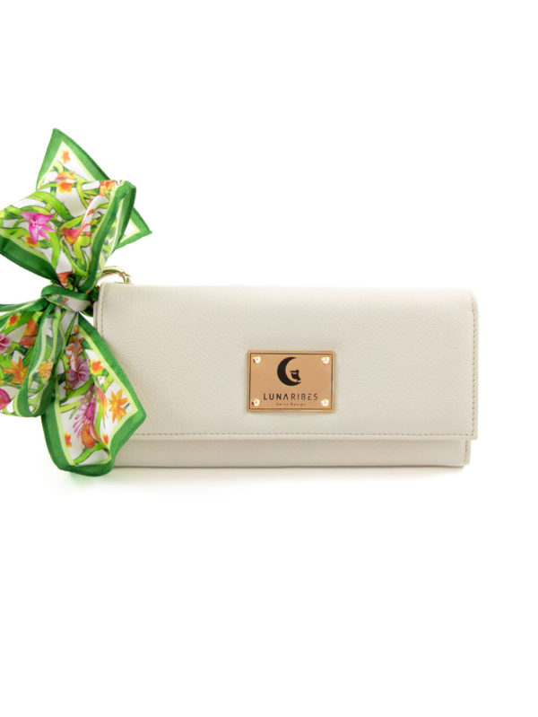 Portefeuille Amazonie | Cuir de Vachette - Blanc