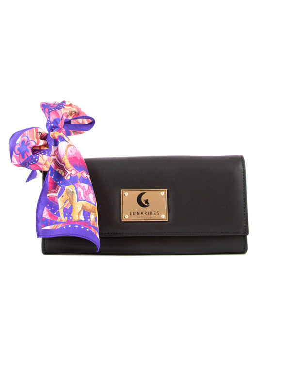 Portefeuille Inde | Cuir de Vachette - Noir