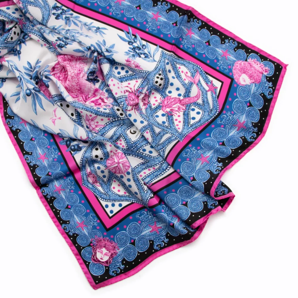 Foulard Grèce Bleu | Carré de Soie